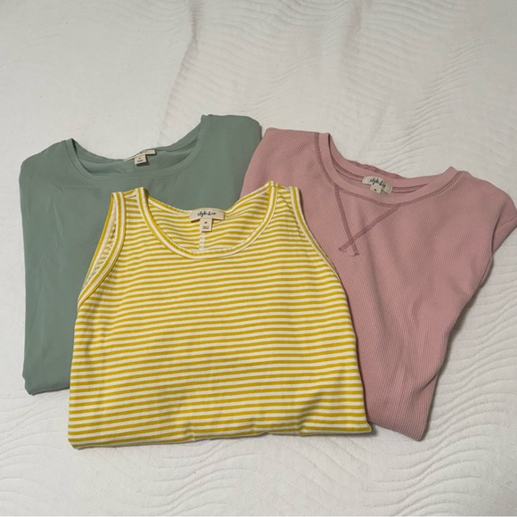 Bundle of 3 Style & Co Pastel Colored Tops Size 2X - Picture 1 of 16